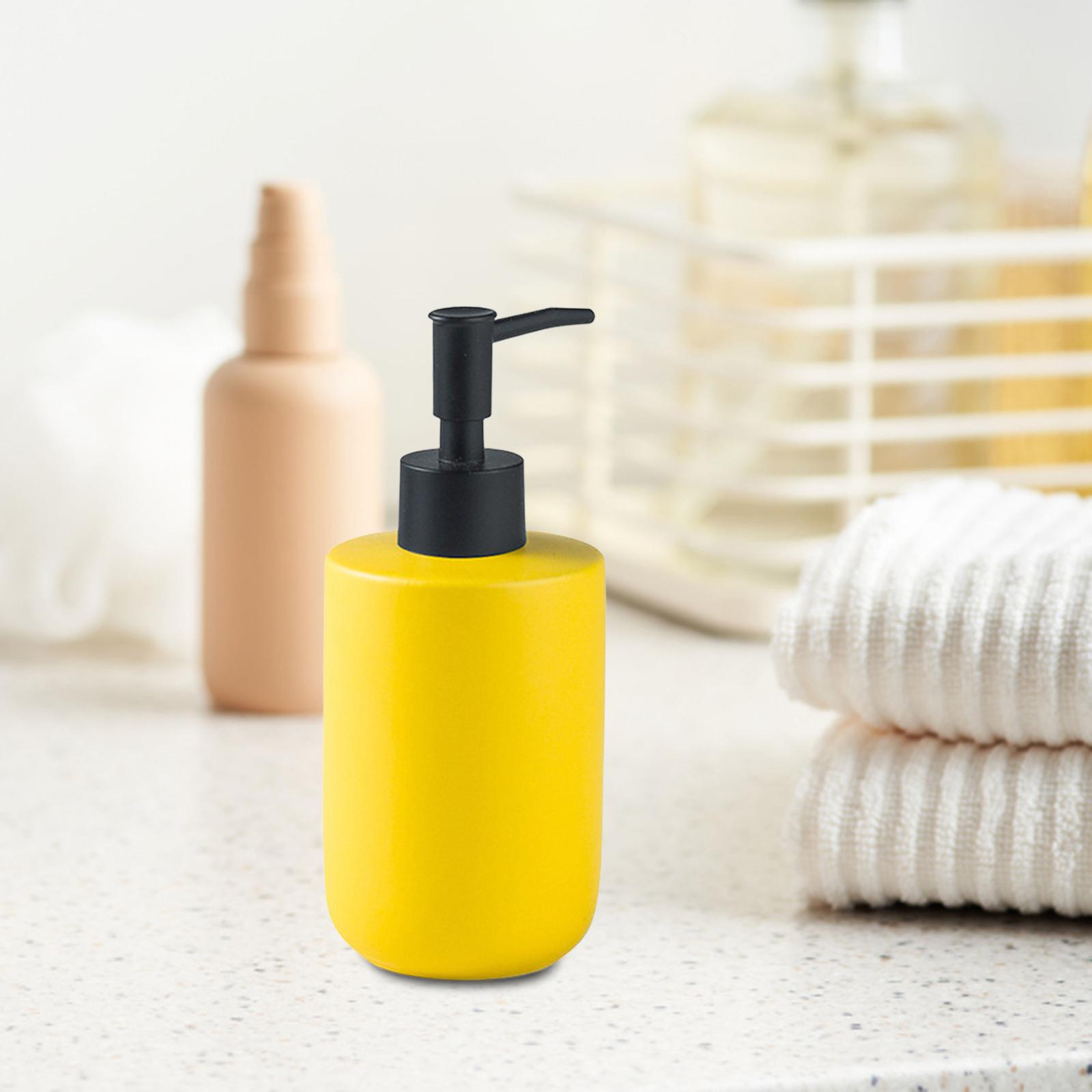 Soap Dispenser Bottle Empty Bottles with Pump Refillable Bottles Liquid Container Liquid Soap Dispenser Empty Pump Bottle for Restaurant - Yellow